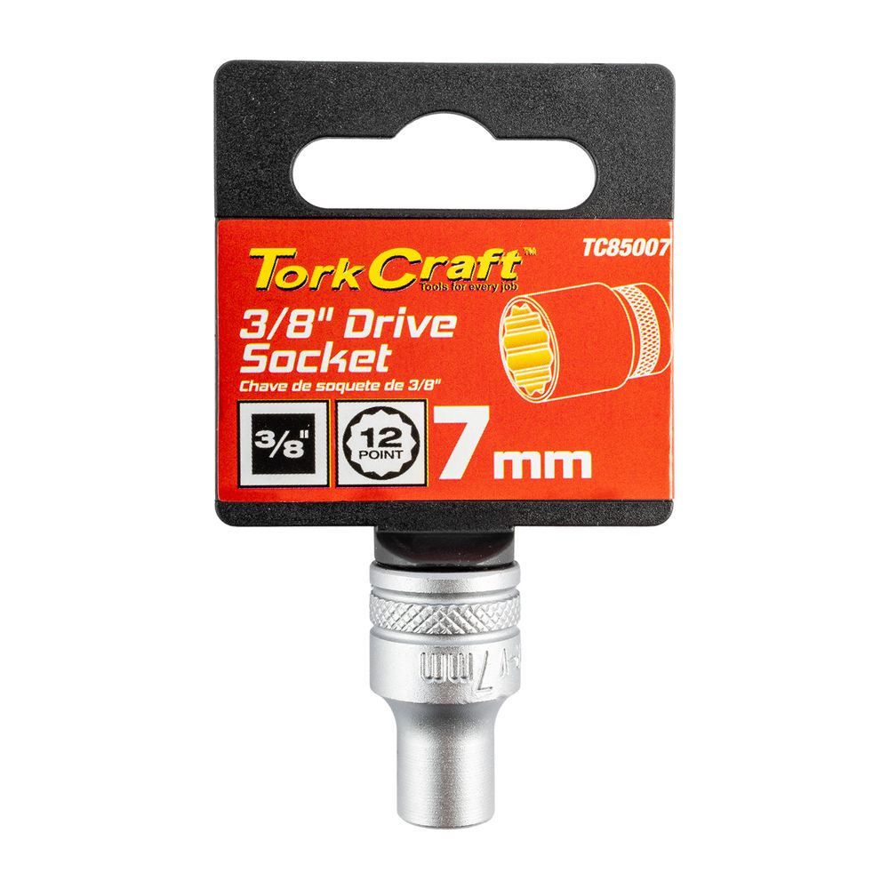 Socket 3/8'dr 7mm 12pt Crv