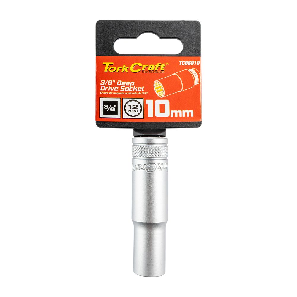 Deep Socket 3/8'dr 10mm 12pt Crv