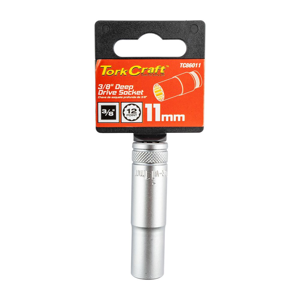 Deep Socket 3/8'dr 11mm 12pt Crv