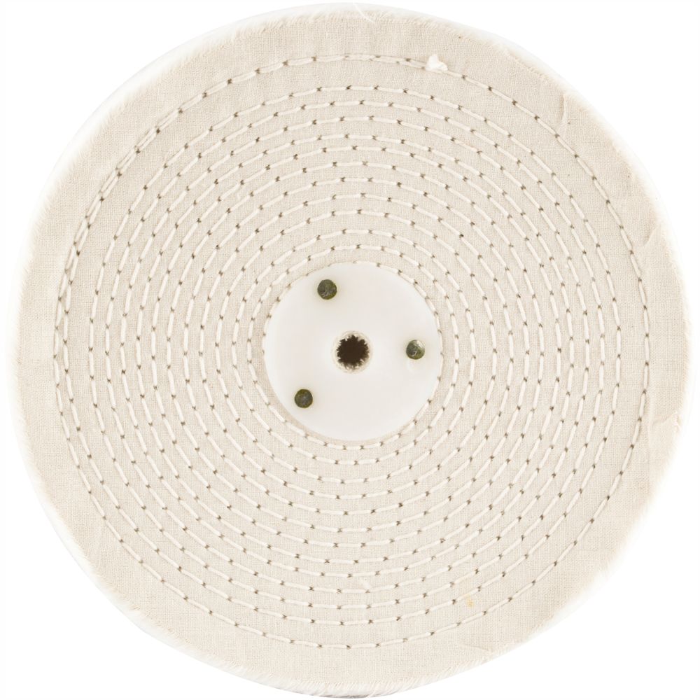 White Buff/mop 200mm X 3 Section X 30 Mm Thick 1/2' Hole