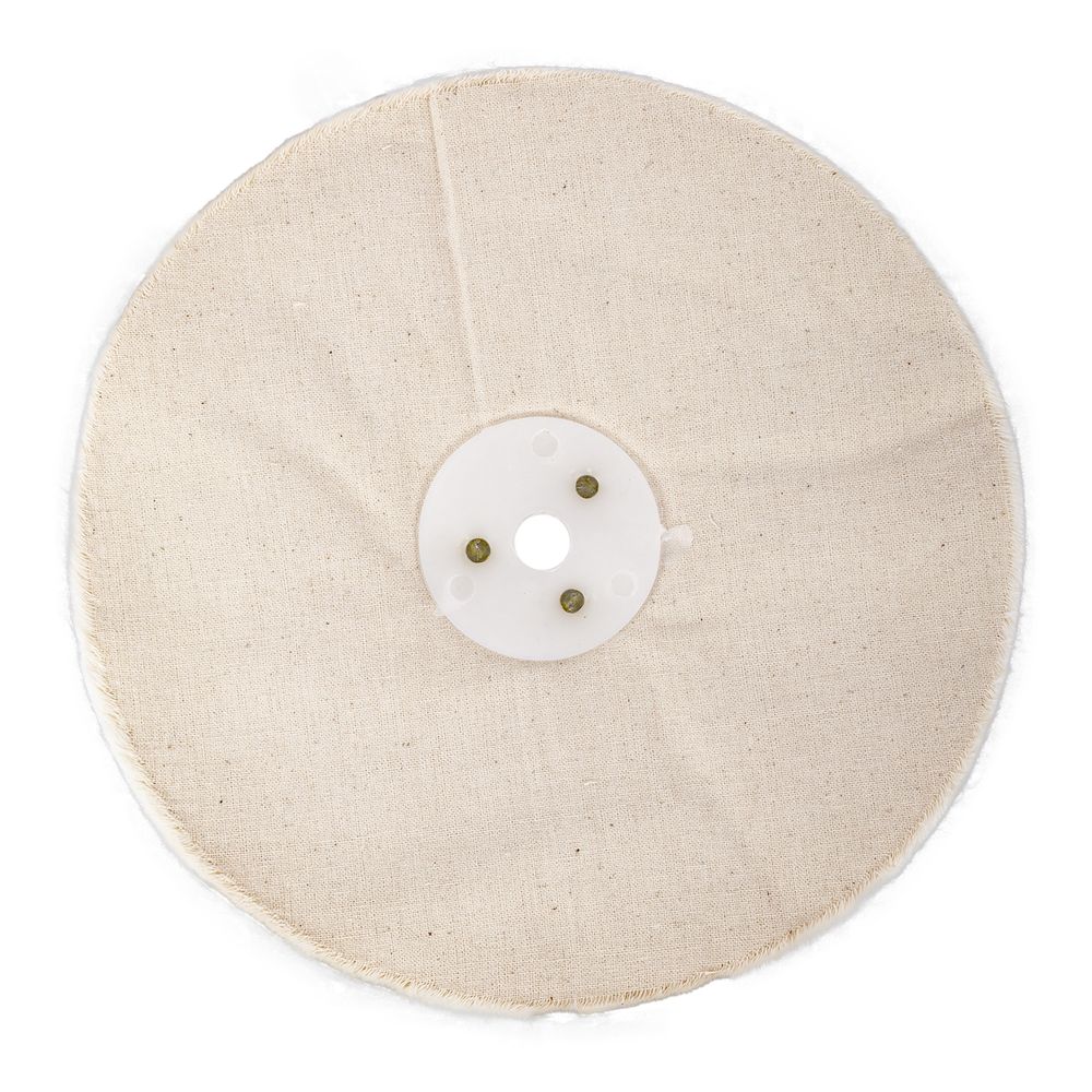 White Buff/mop Unstitched 200 X 50 Ply X 1/2' Hole
