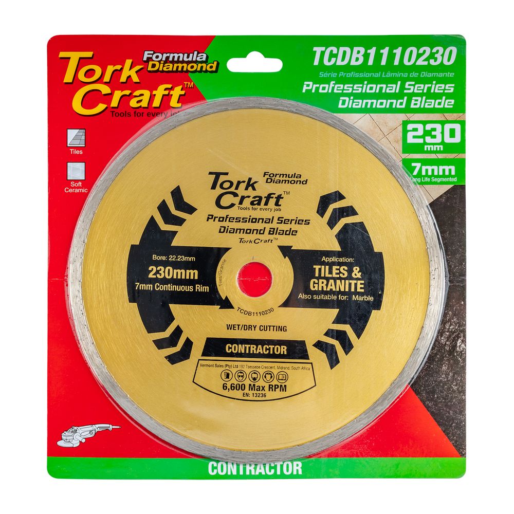 Diamond Blade 230mm X 22.22 Continues Rim