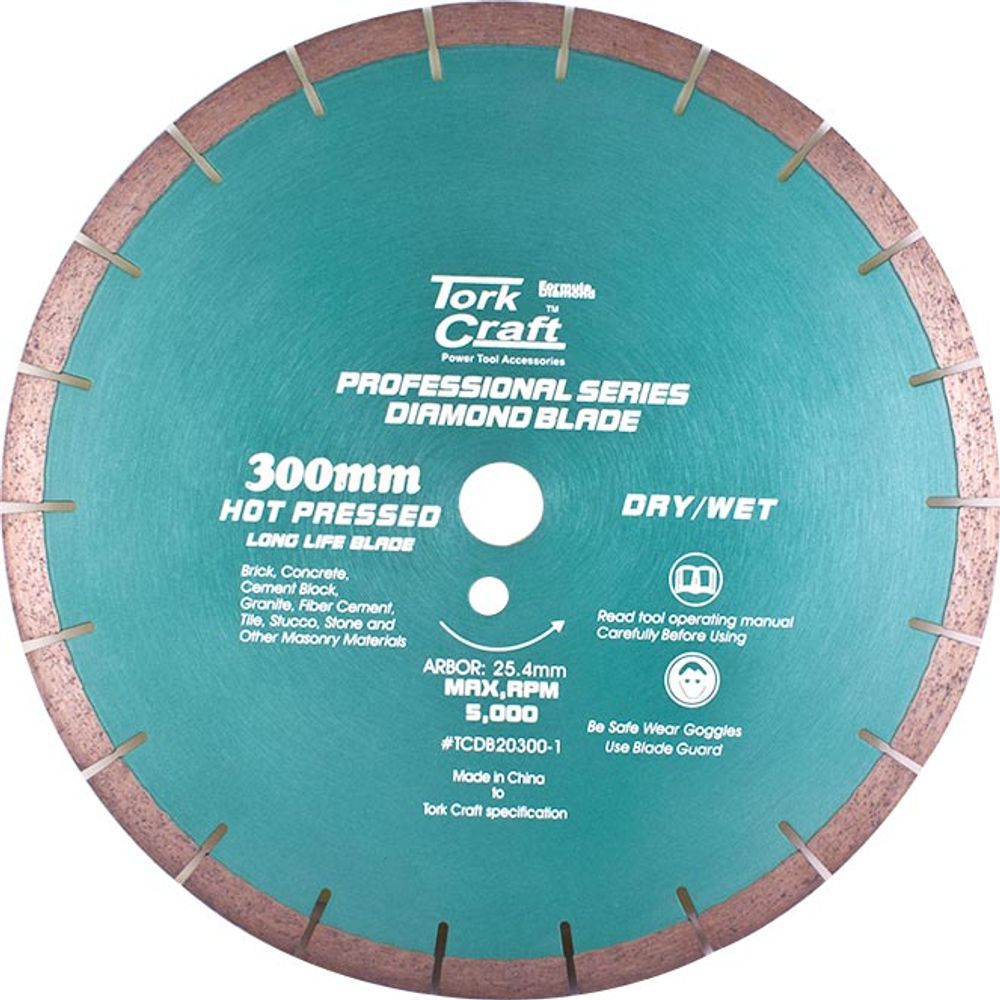 Dia. Blade 300x12x25.4mm Gen. Purp. Hot Pressed Segmented