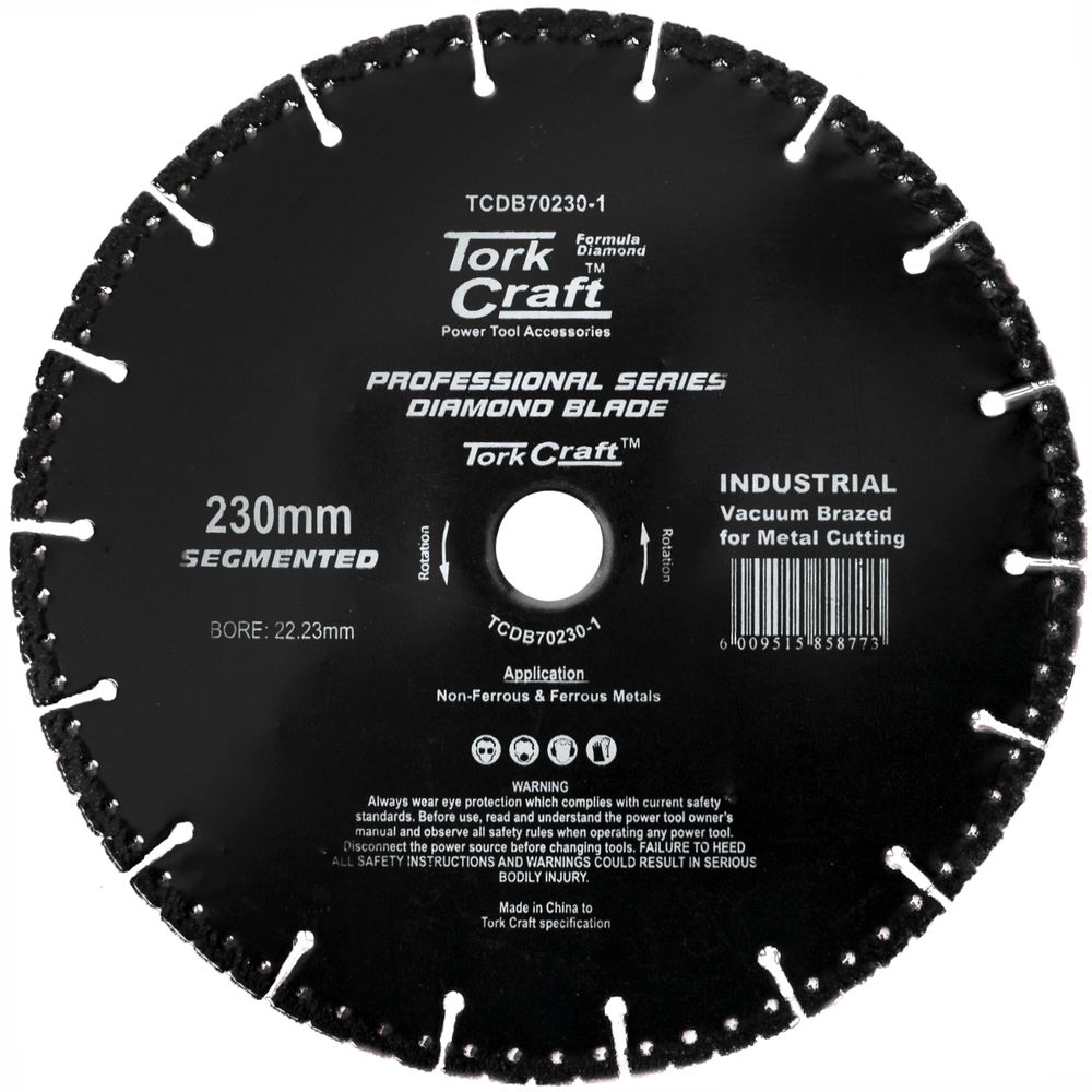 Diamond Blade Seg.230x22.23mm Vacuum Brazed Metal Cutting