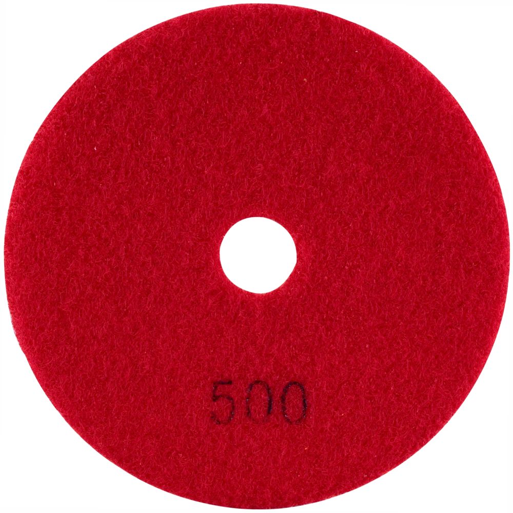 100mm Diamond Wet Polishing Pad 500 Grit Red