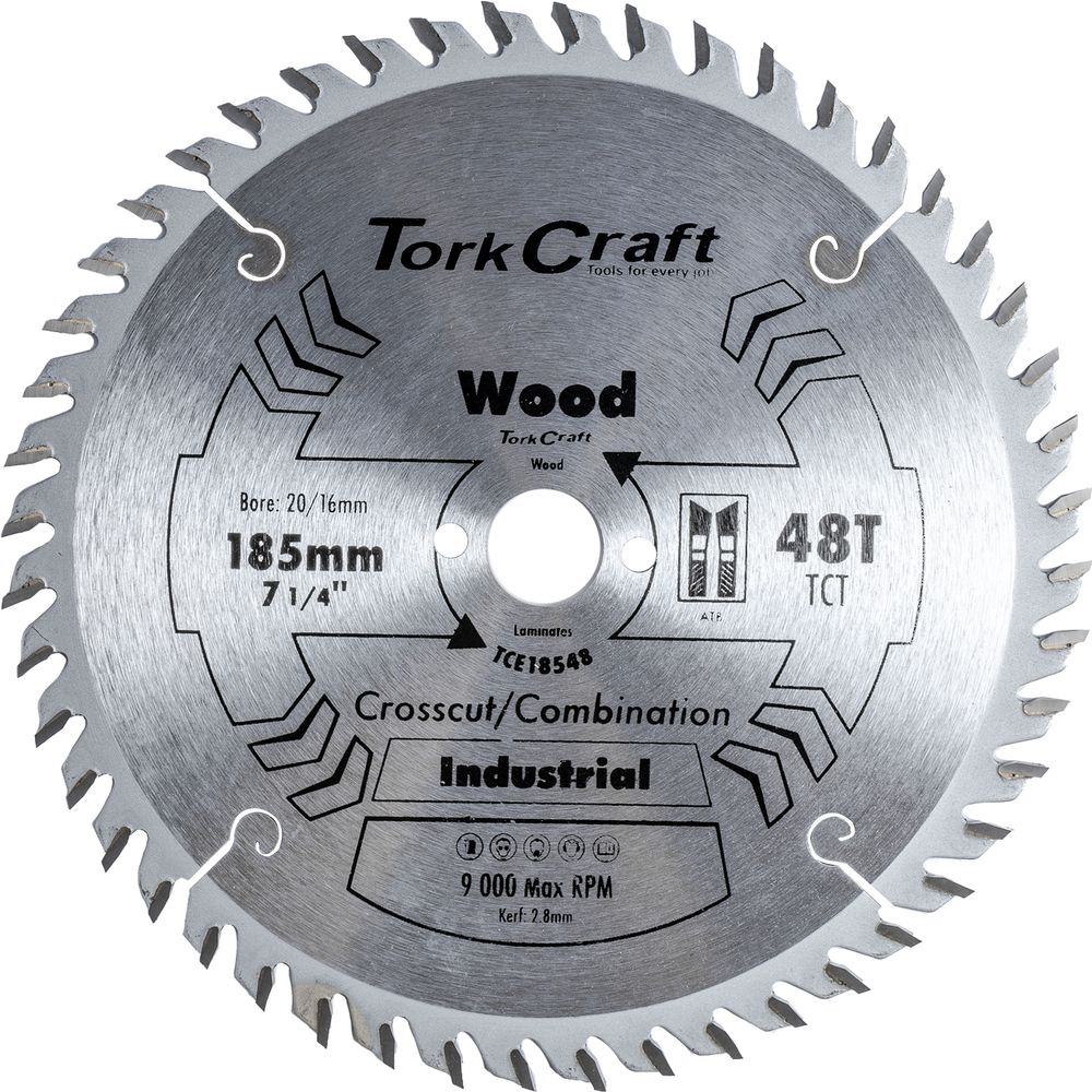 Blade Tct Euro Tip 185 X 48t 20/16mm Profesional