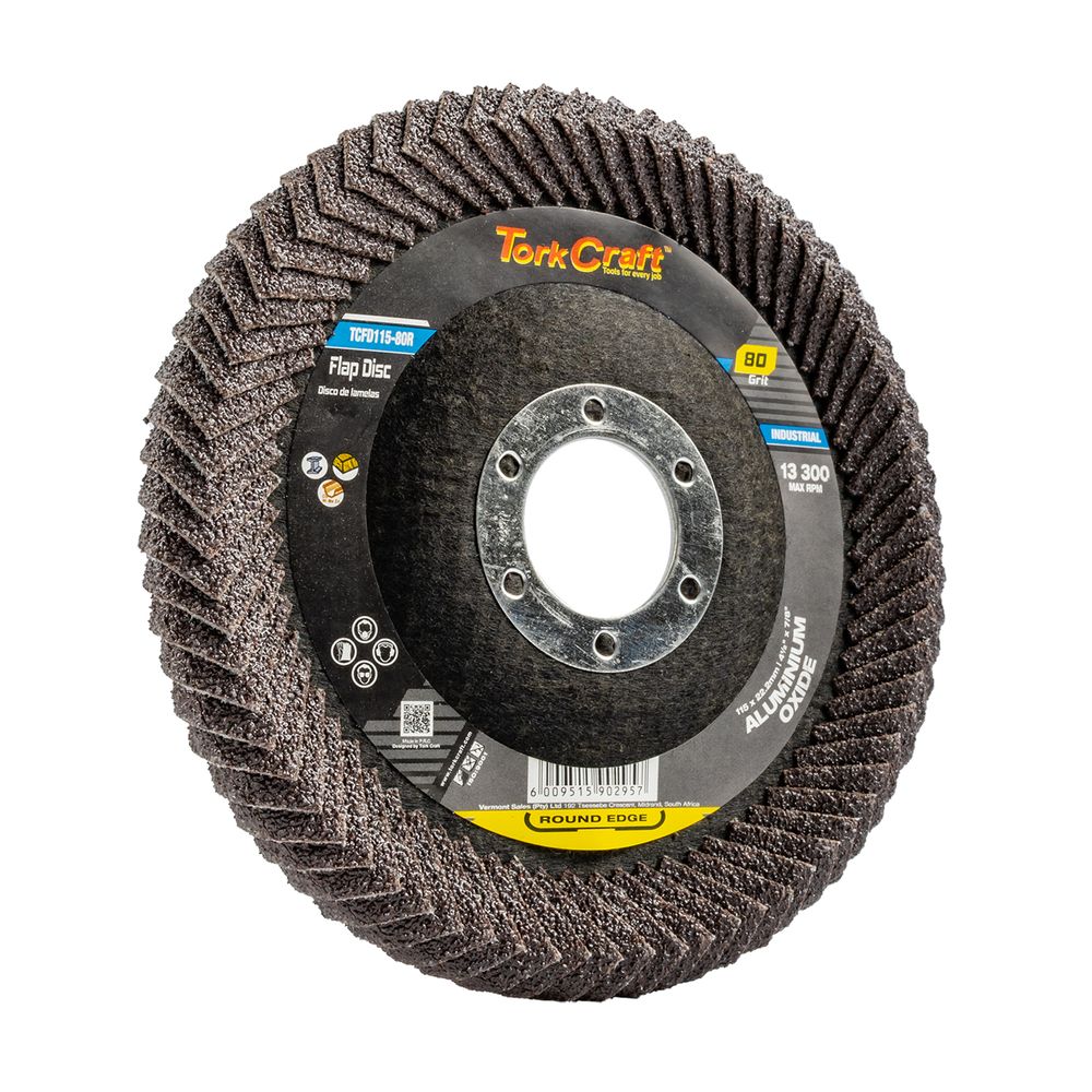 Flap Disc Round Edge A/o 115mm 80 Grit Flat