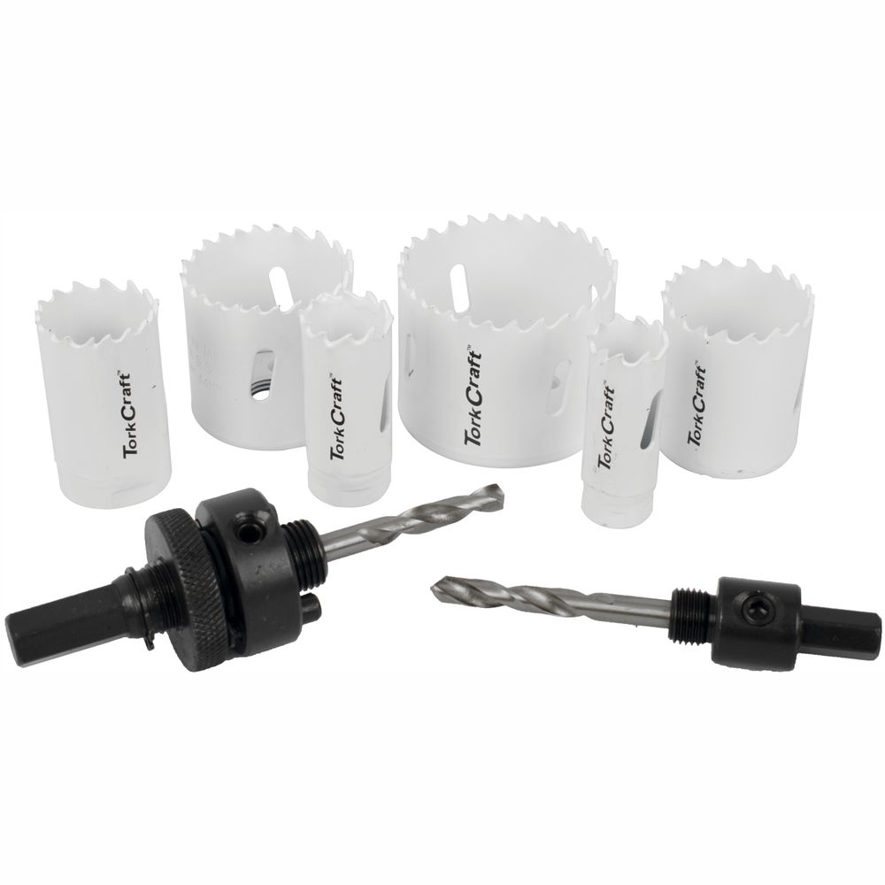 Holesaw Set 9pc In Case Bi-metal 19 22 29 38 44 57mm