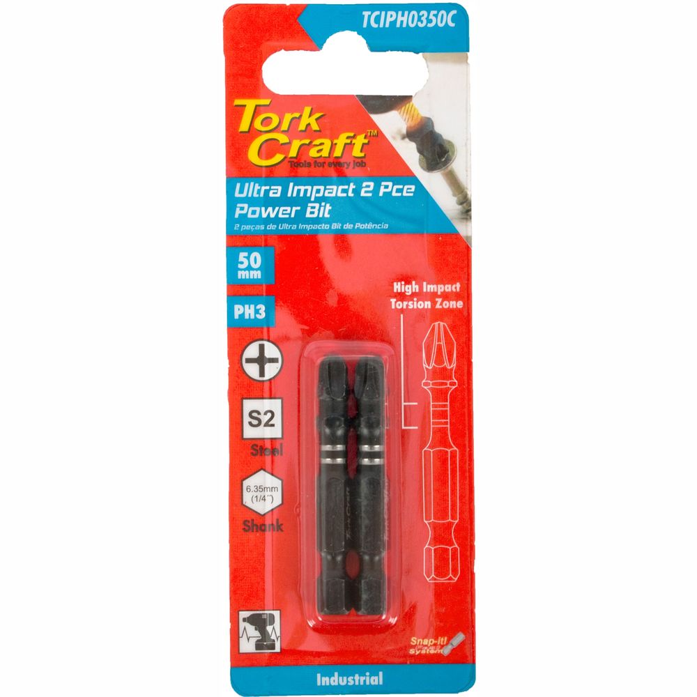 Impact Phil.3 X 50mm Power Bit 2/card Ph3