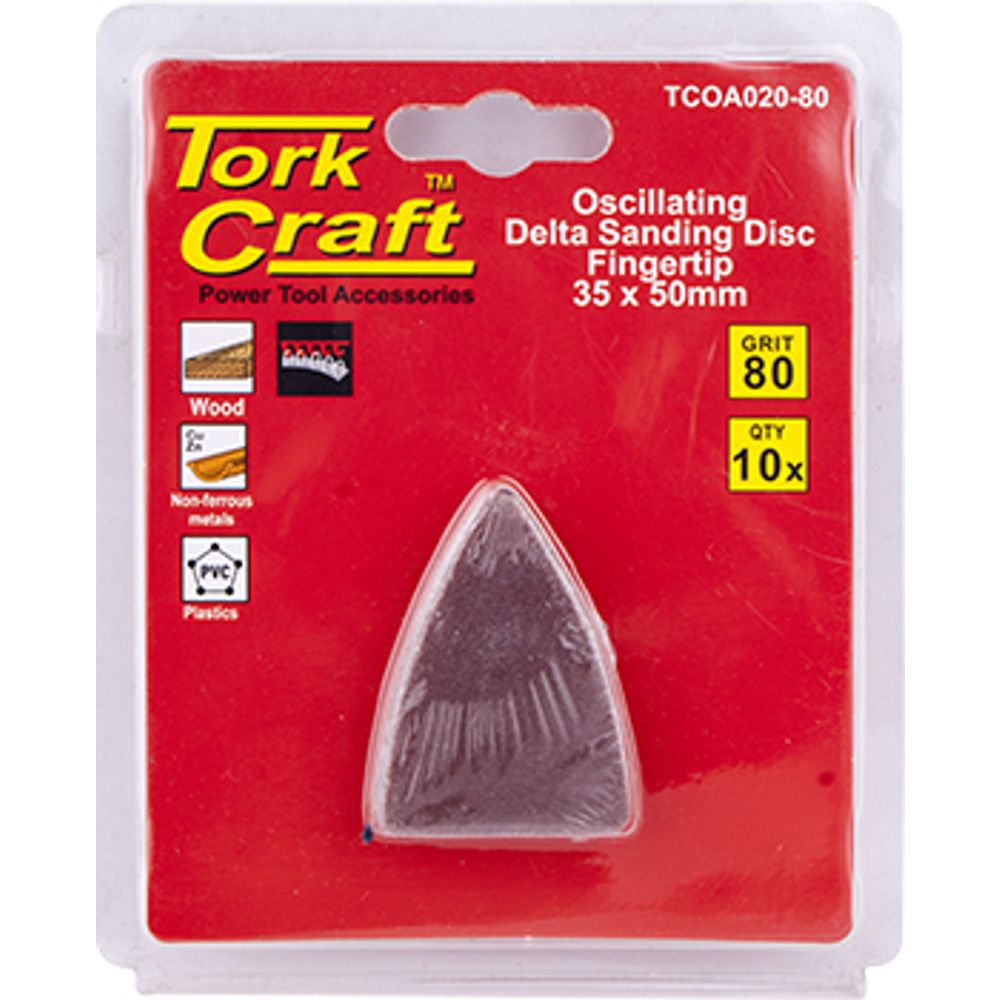 Oscillating Sandpaper A/o 35x50mm 10pc Fingertip 80grit