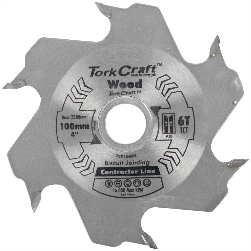 Blade Biscuit Joiner 100 X 6t 22.0mm Tct