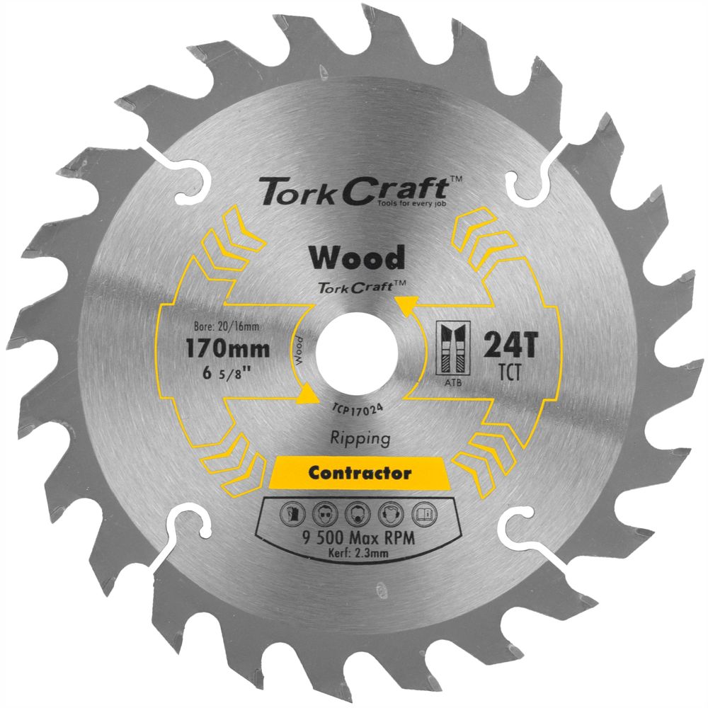 Blade Contractor 170 X 24t 20/16 Circular Saw Tct