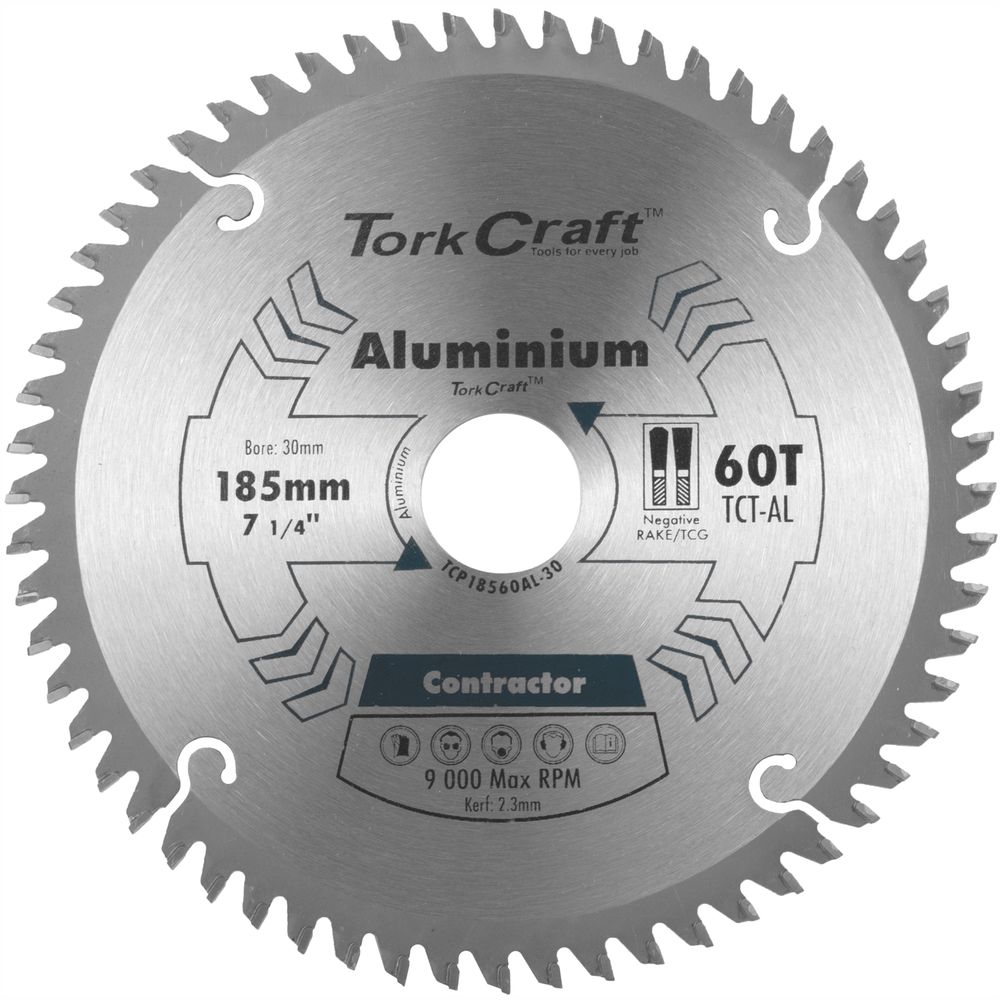 Blade Contractor Alum 185 X 60t 30 Circular Saw Tct