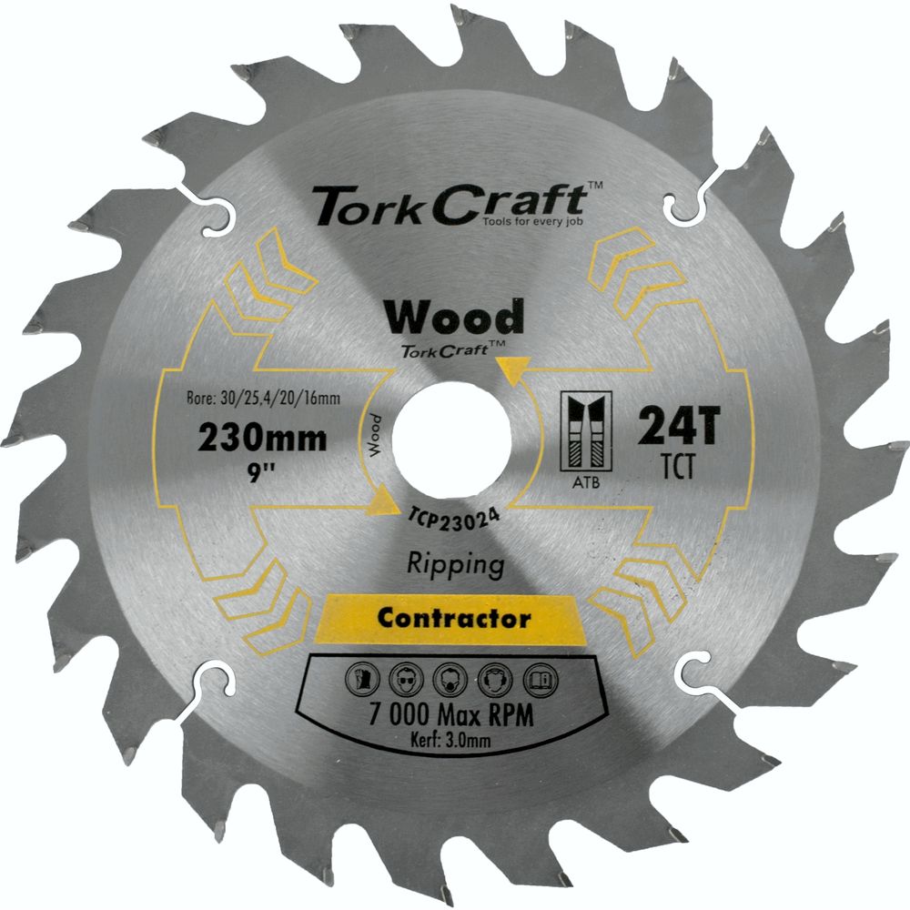 Blade Contractor 230x24t 30/1/2 Circular Saw Tct