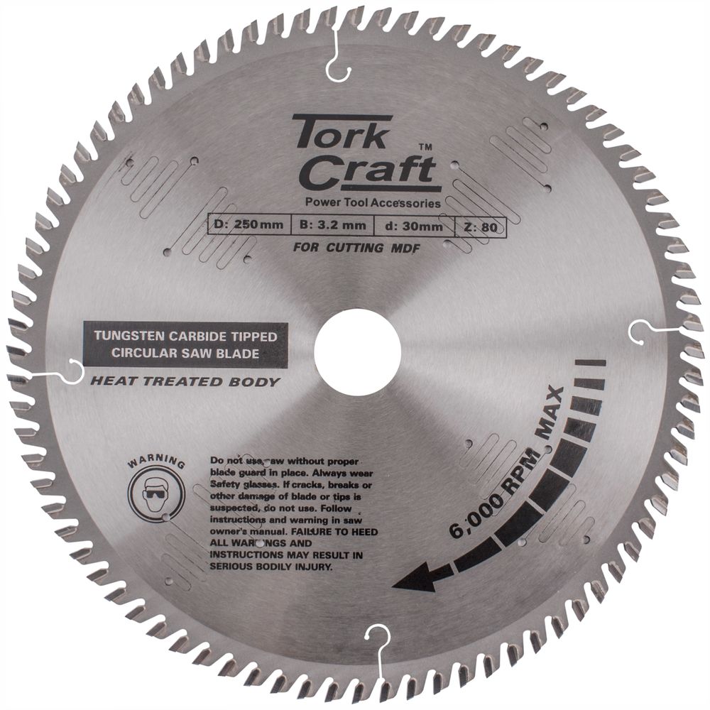 Blade Tct 250 X 80t 30mm Alum Tcg Negative Profesional Industrial
