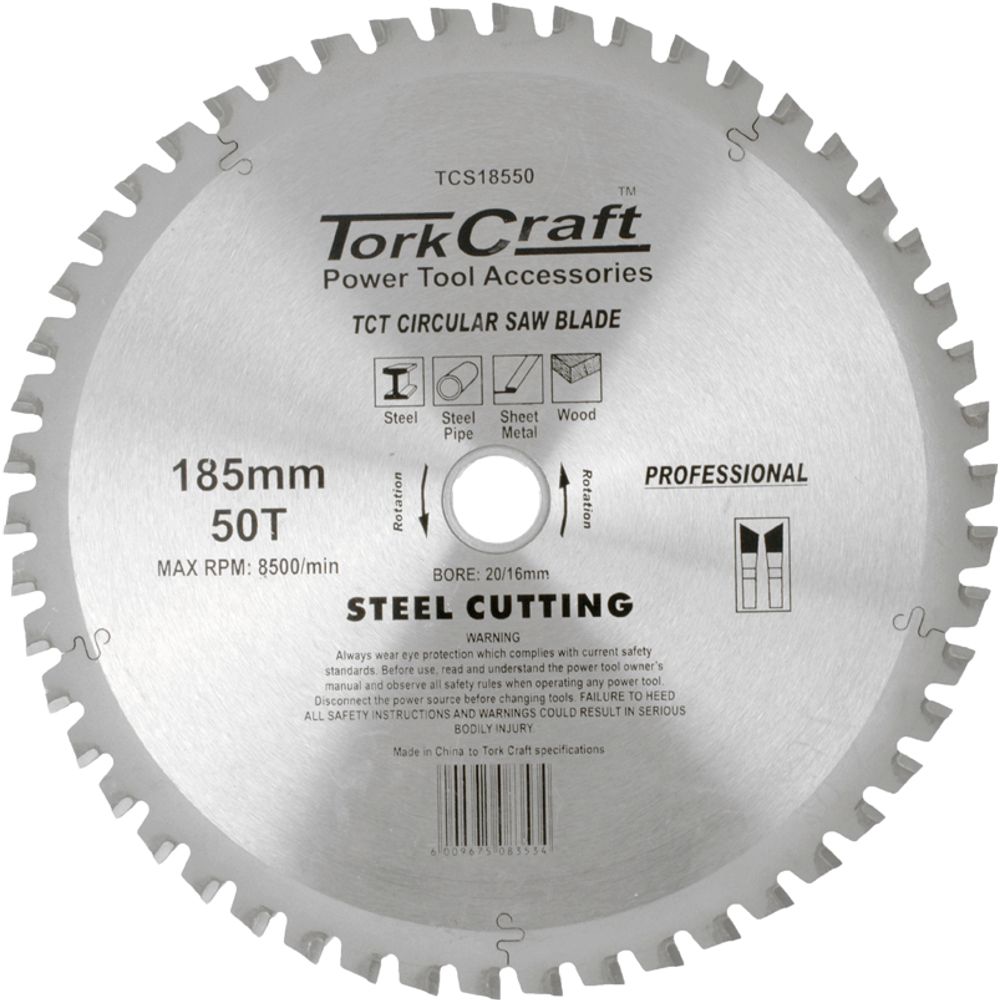 Tct Blade Steel Cutting 185x50t 20/16