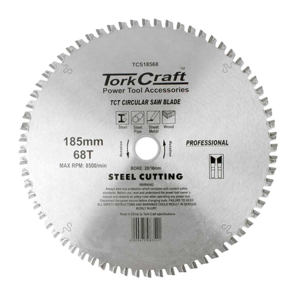 Tct Blade Steel Cutting 185x68t 20/16