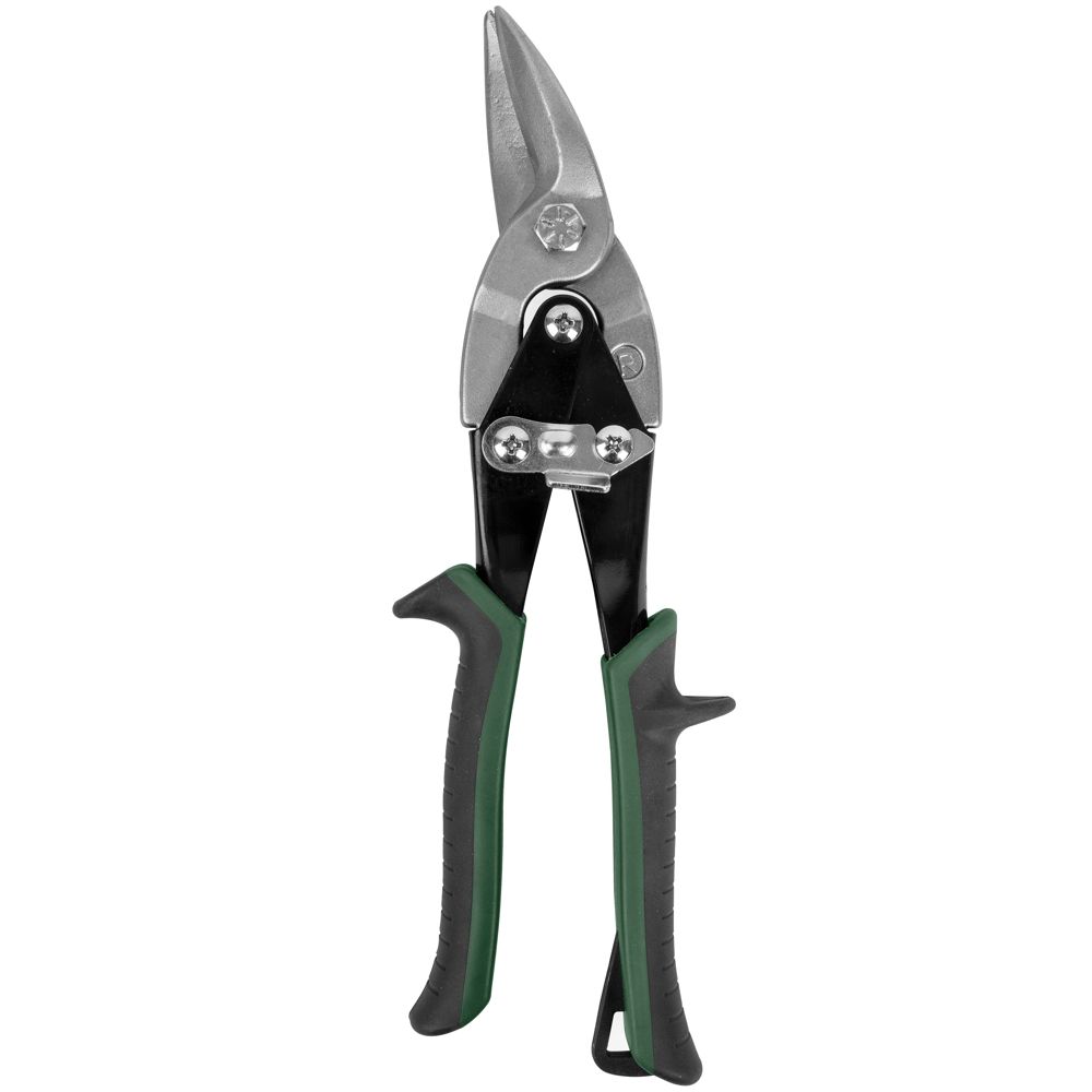 Tin Snip 260mm Right & Straight Cut Green