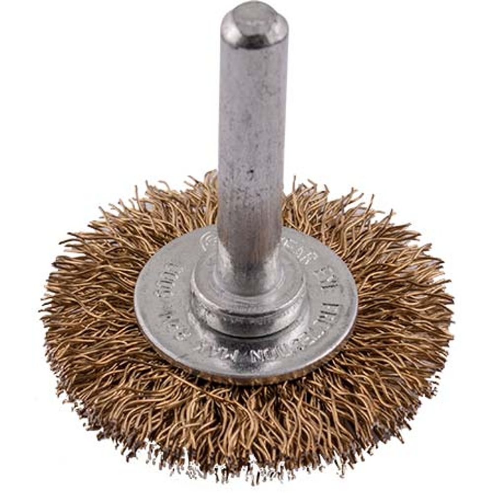Wire Wheel Brush 38mm X 6mm Shaft Blister