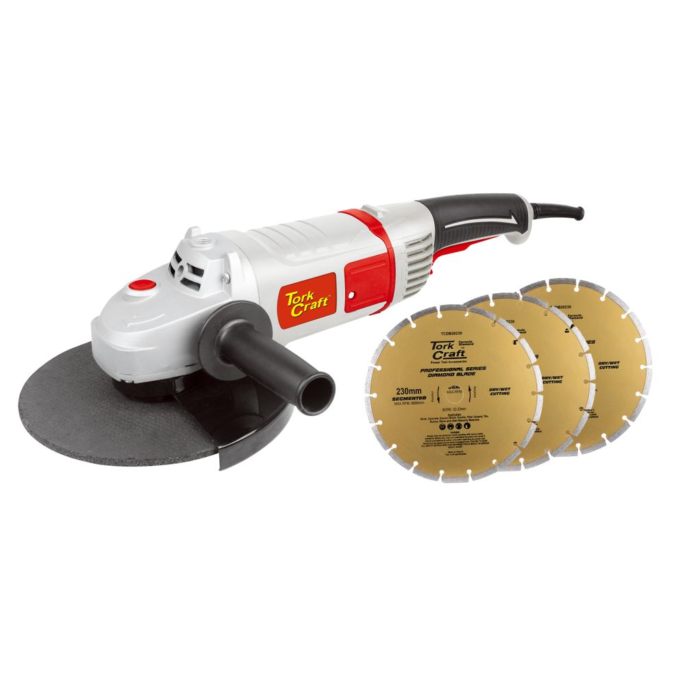 Angle Grinder Tcag0230 C/w Diamond Blade Seg Tcdb20230-3p