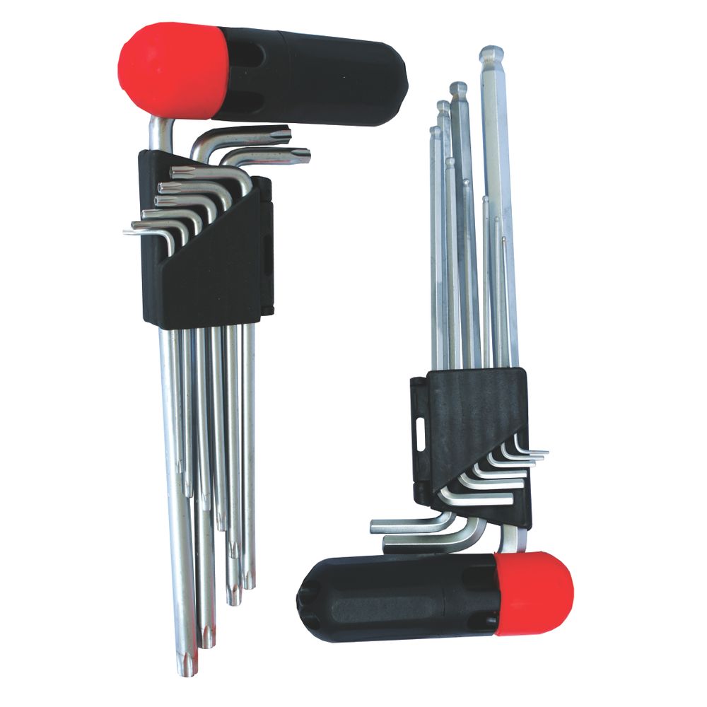 9pc Allen Key Set Interc. Handle Ball Point Nt2125 C/w Torx Nt2126