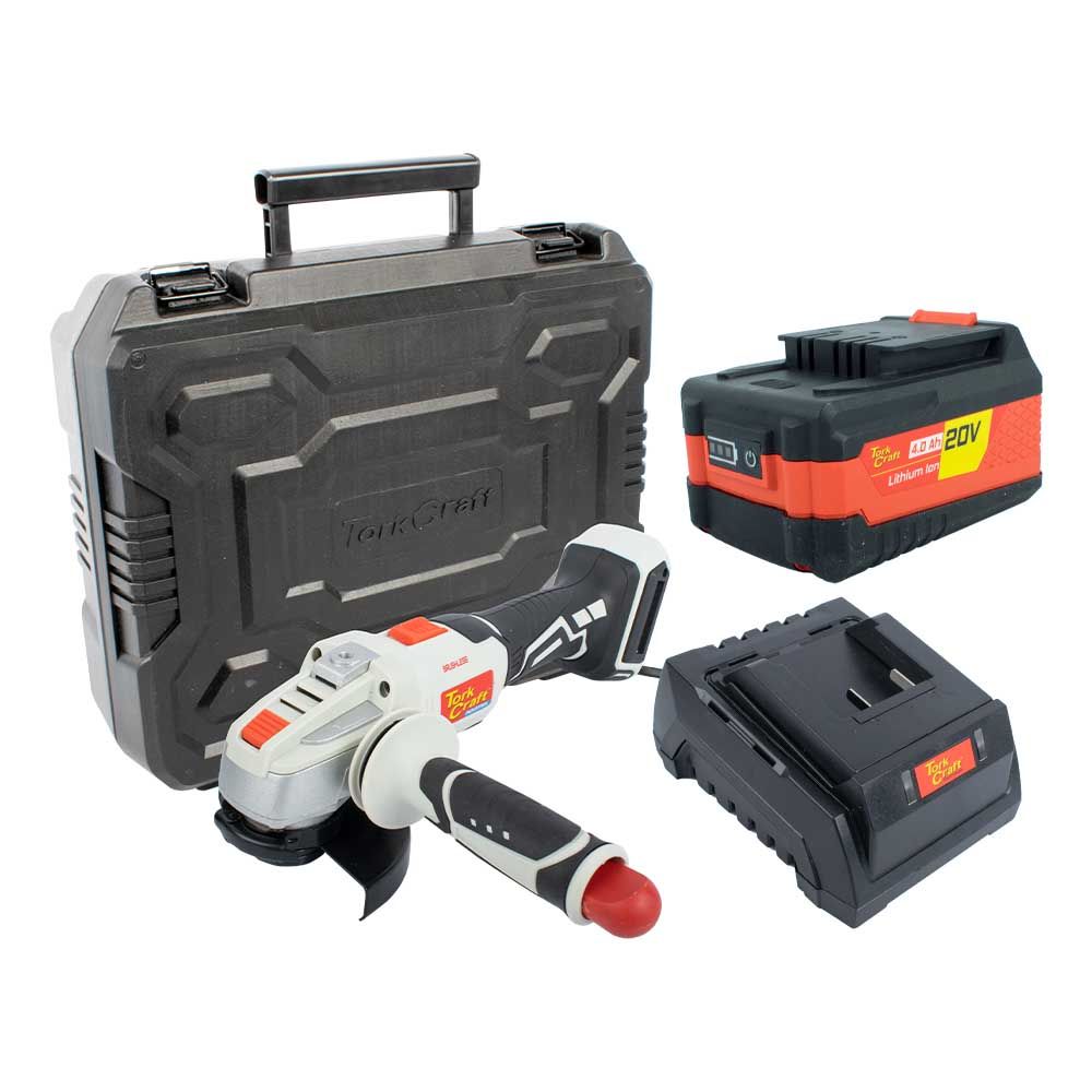 Angle Grinder 20v 115mm C/w Std. Charg. & 4.0ah Battery