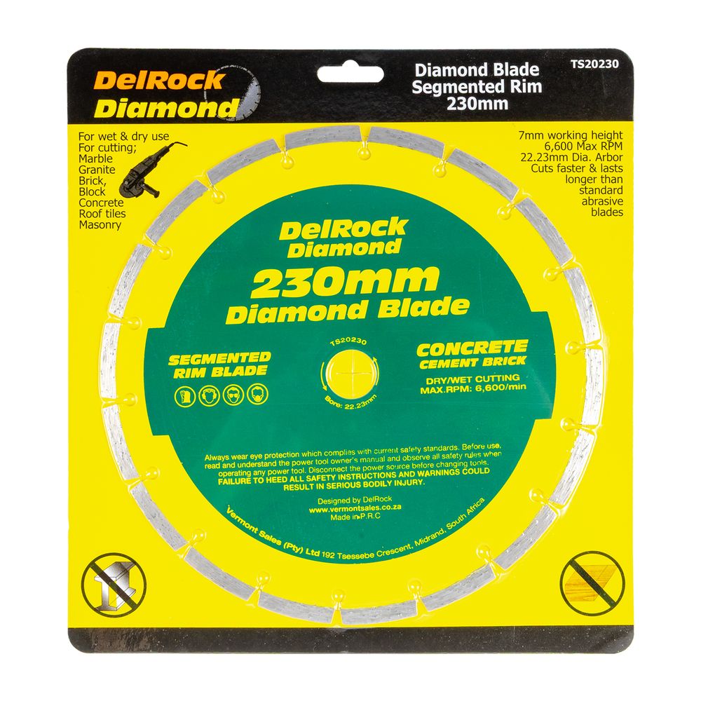 Diamond Blade 230mm Segmented DELROCK