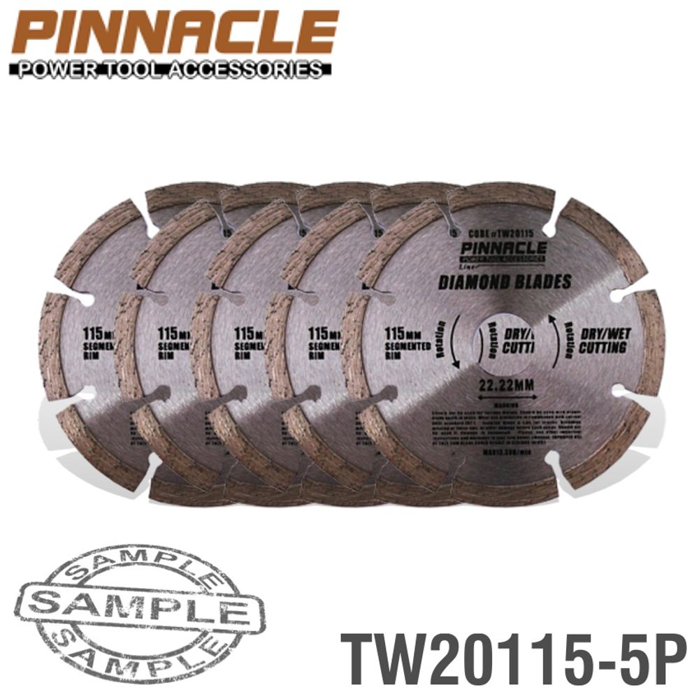 Diamond Blade Seg 115mm PINNACLE ( 5 Pack )
