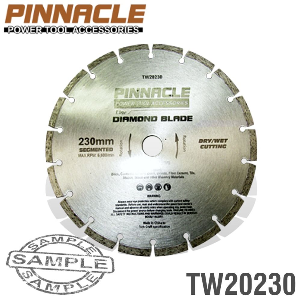 Diamond Blade Segmented 230mm PINNACLE Brand
