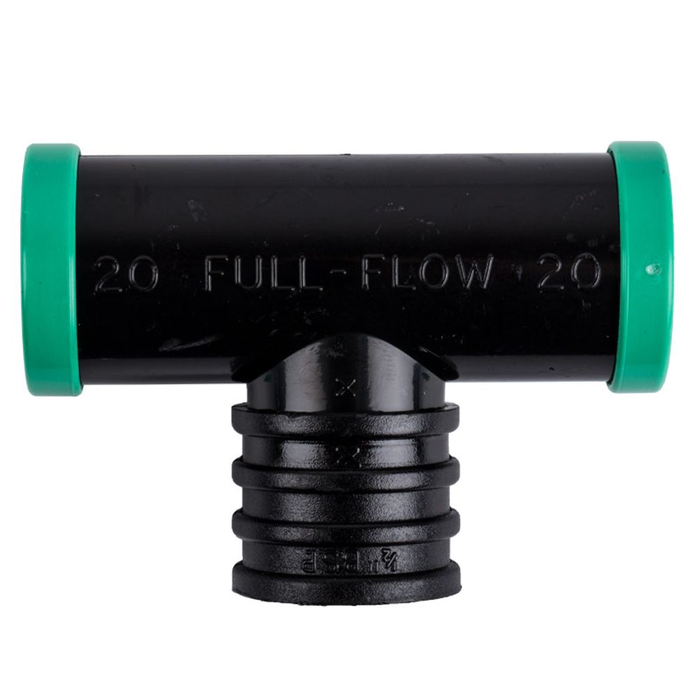 FULL FLOW FEMALE COMBINATION TEE 20MM X 1/2 IN.