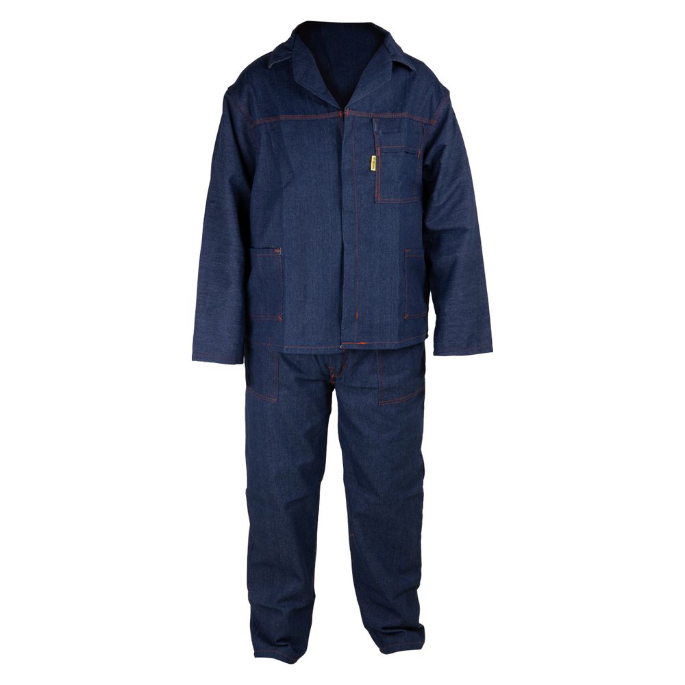 Overall 2 Pce Denim Blue Size 42 Chest 38 Waist