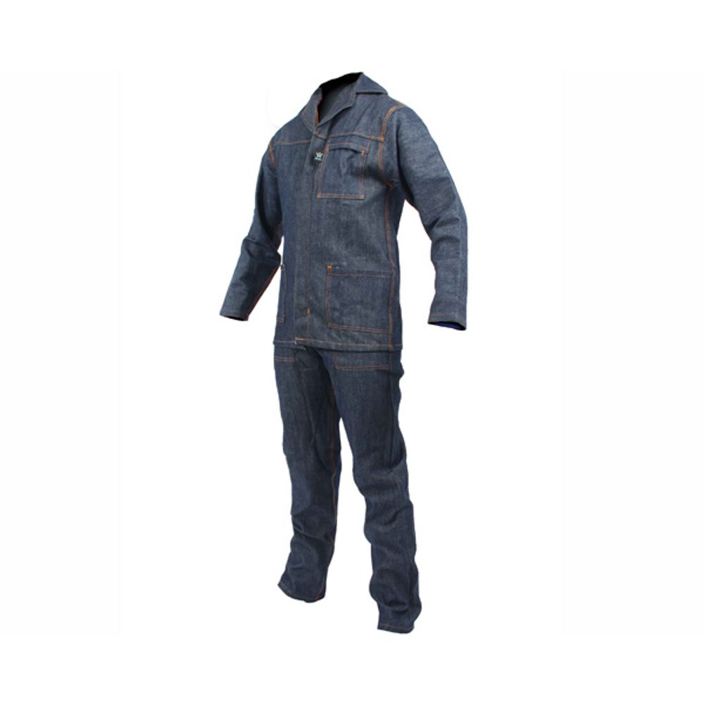 Overall 2 Pce Denim Blue Size 44 Chest 40 Waist