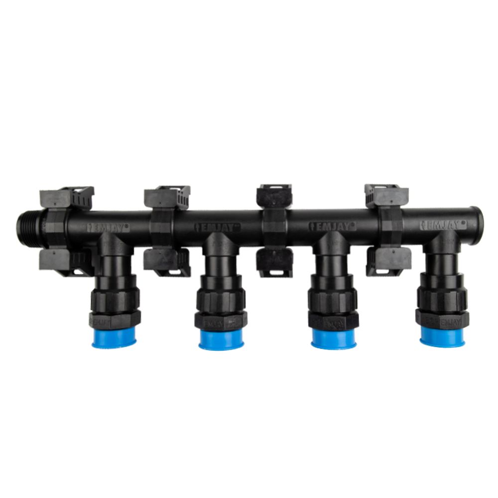 EMJAY Manifold Pvc Assembled 4 Station