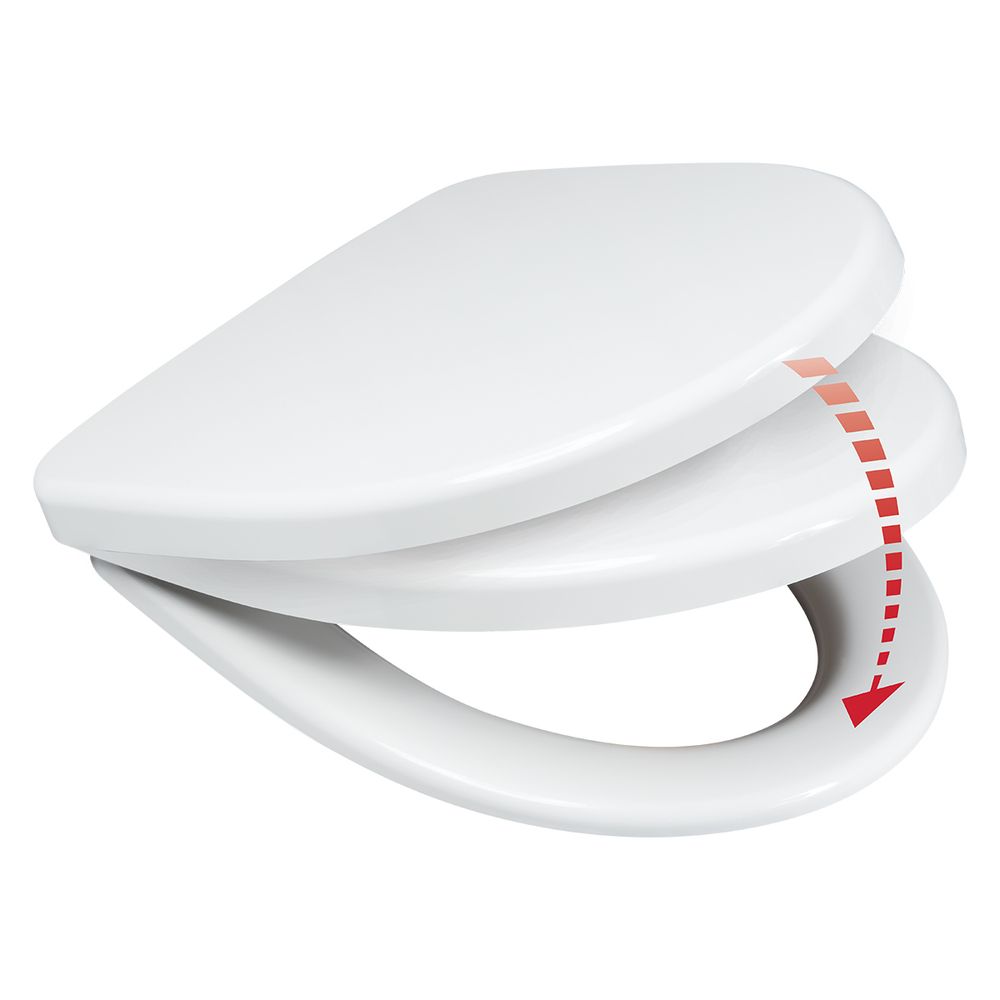 WIRQUIN Toilet Seat H-1 Soft Close Hng Wht (1.7kg)