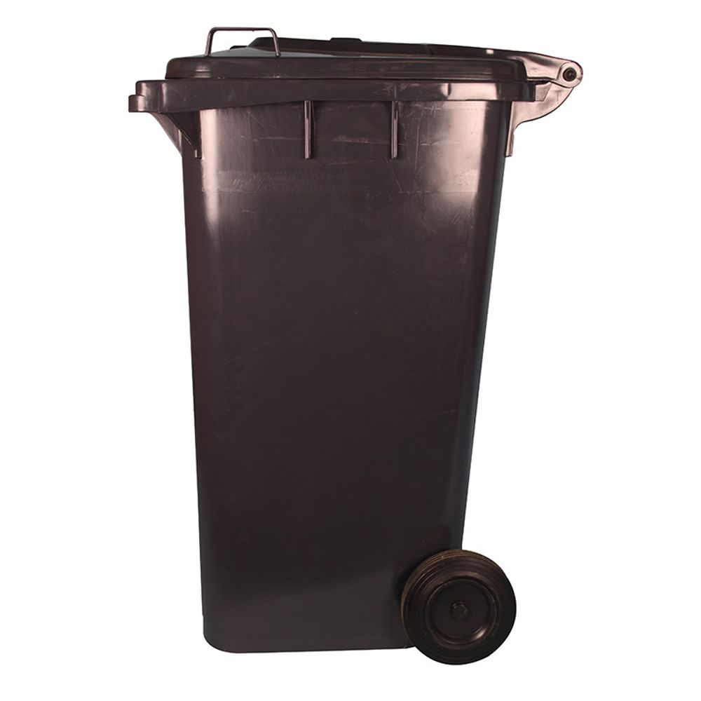 REFUSE WHEELY BIN NON SABS REC SOLID AX BLACK 240L