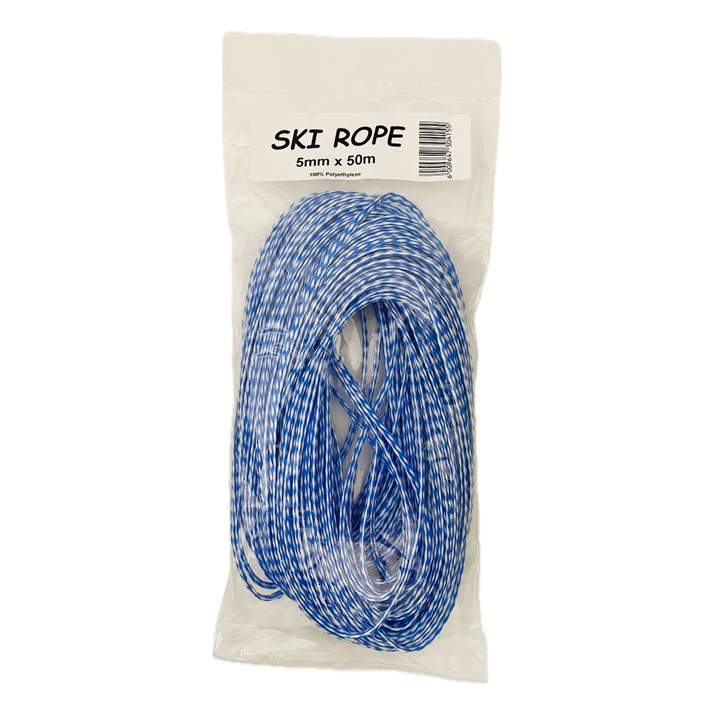 ROPE SKI ROPE HANK 5MM 50M 50/50 CLEAR PACK