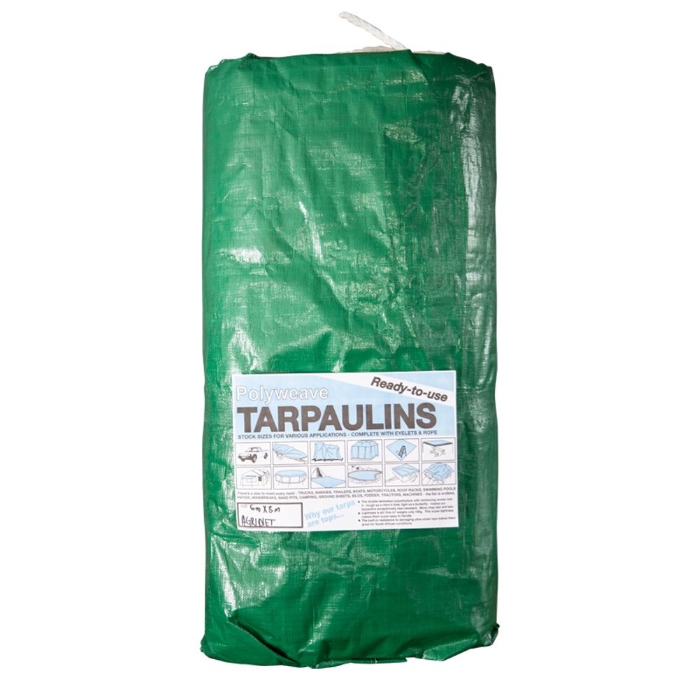 PROTARP POLYWEAVE TARPAULIN 180G/M2 8X6M GRN