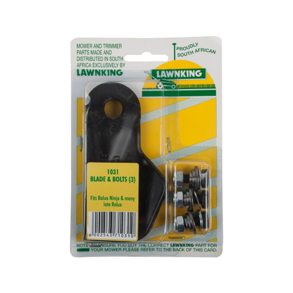 LAWNKING L/mower Blade 3 And Bolts Ninja Rolux