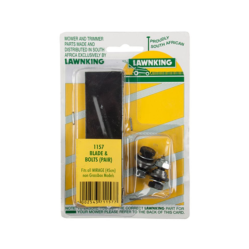 LAWNKING L/mower Blade And Bolt Utlity Pair Mirage