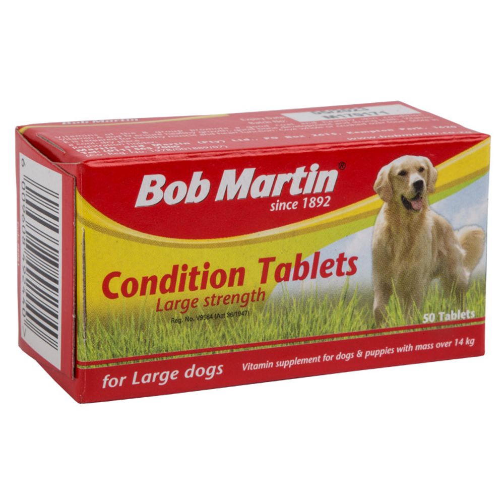 BOB MARTIN PET CONDITION TABLETS LARGE DOG 50PK