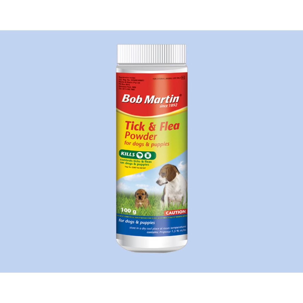 Bob Martin Pet Tick & Flea Dog Powder 100g