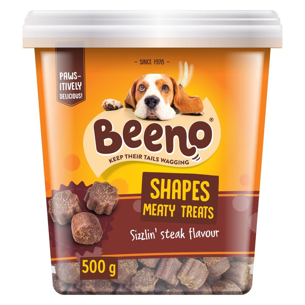 BEENO DOG TREAT STEAK SHAPES 500G