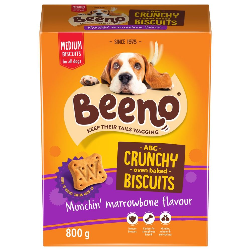 BEENO DOG BISCUITS MARROWBONE MEDIUM 800G