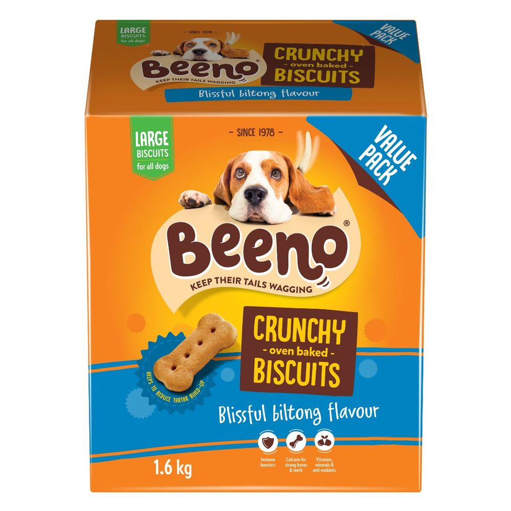 BEENO DOG BISCUITS VALUE PACK BILTONG LARGE 1.6KG