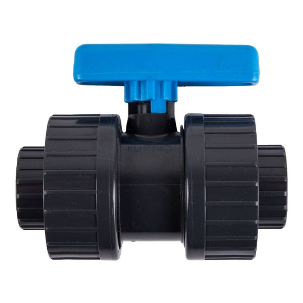 TORRENTI BALL VALVE DOUBLE SOLVENT 50MM PIPE 63MM