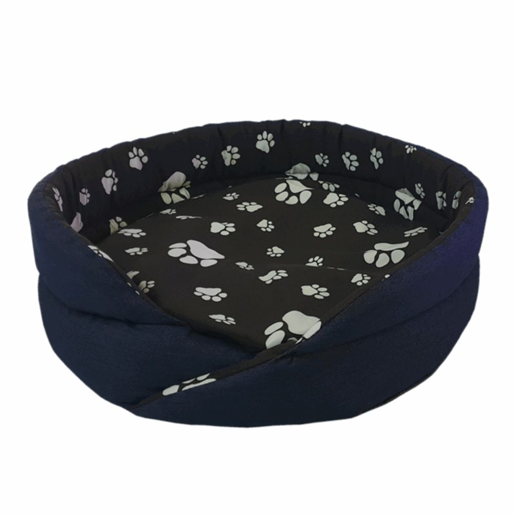 COMPLETE DOG BED PAW PRINT SMALL 50CM ASS COLOUR