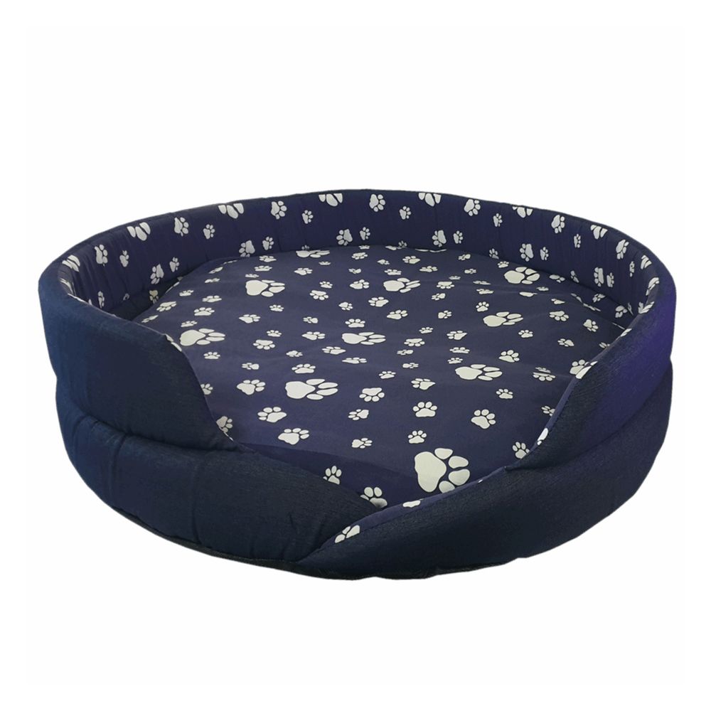 Complete Dog Bed Paw Print Xlarge 85cm Ass Colour