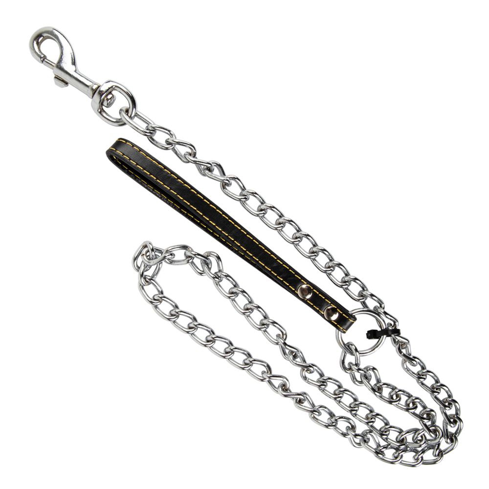 Complete Lead Chain Leather Handle 4mm X 1200mm