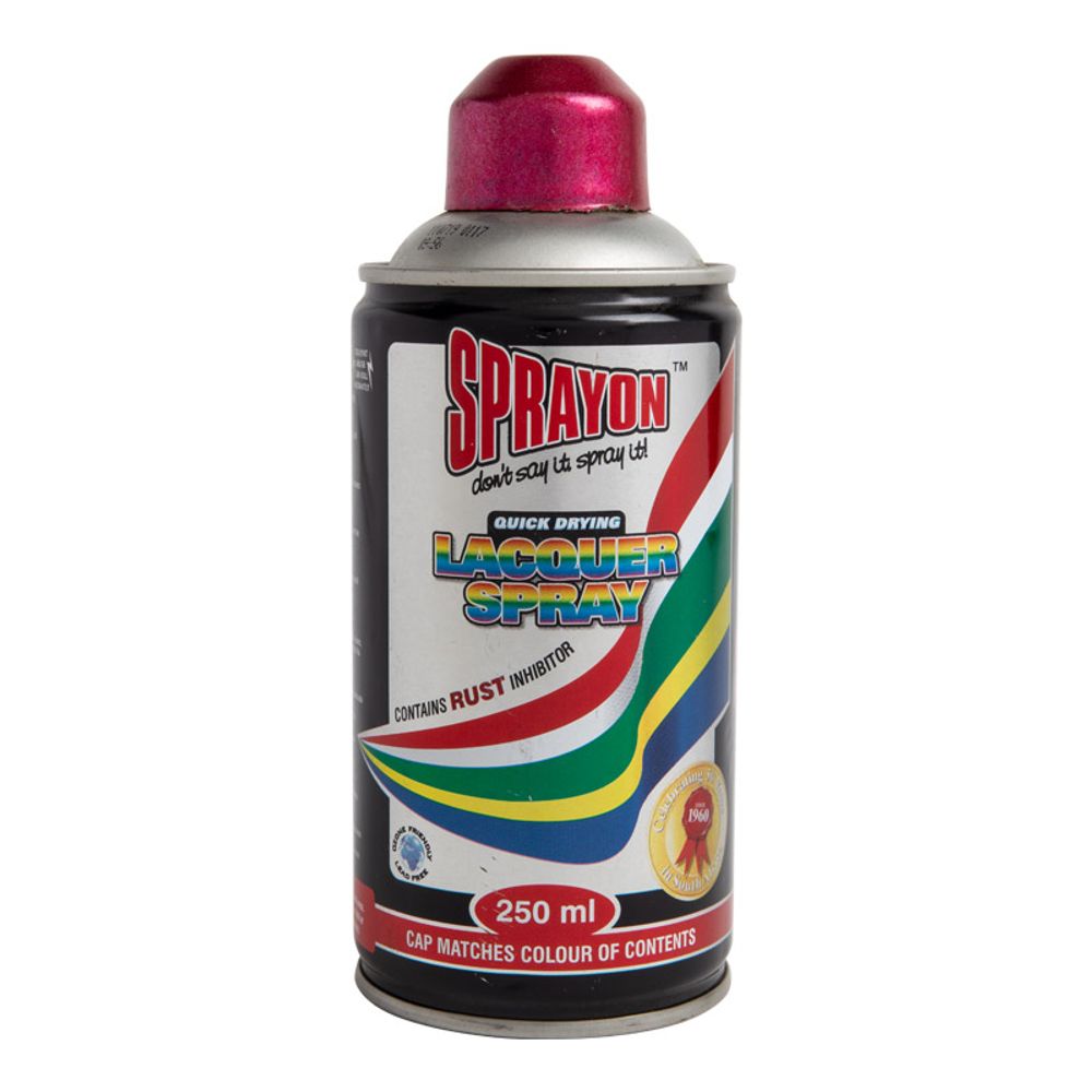SPRAYON METALLIC SPRAY PAINT RED 250ML