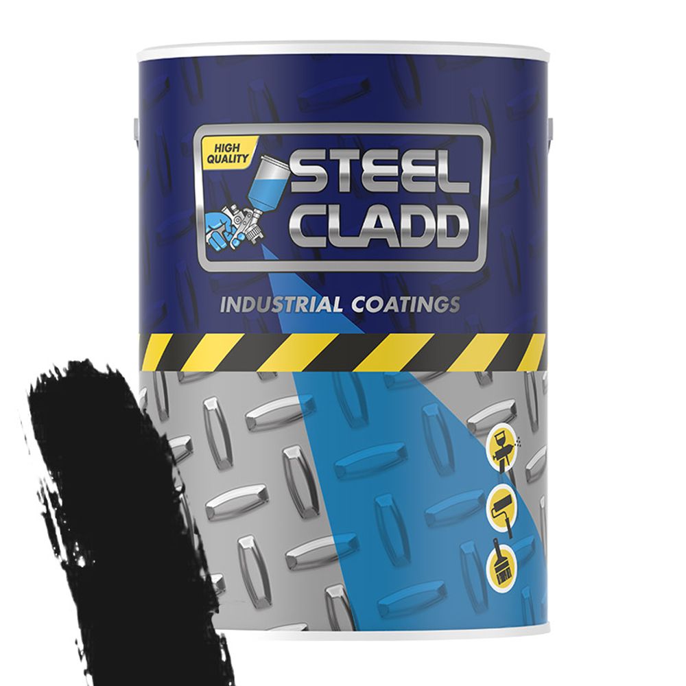 Steel Cladd Quick Dry Enamel Matt Black 1l